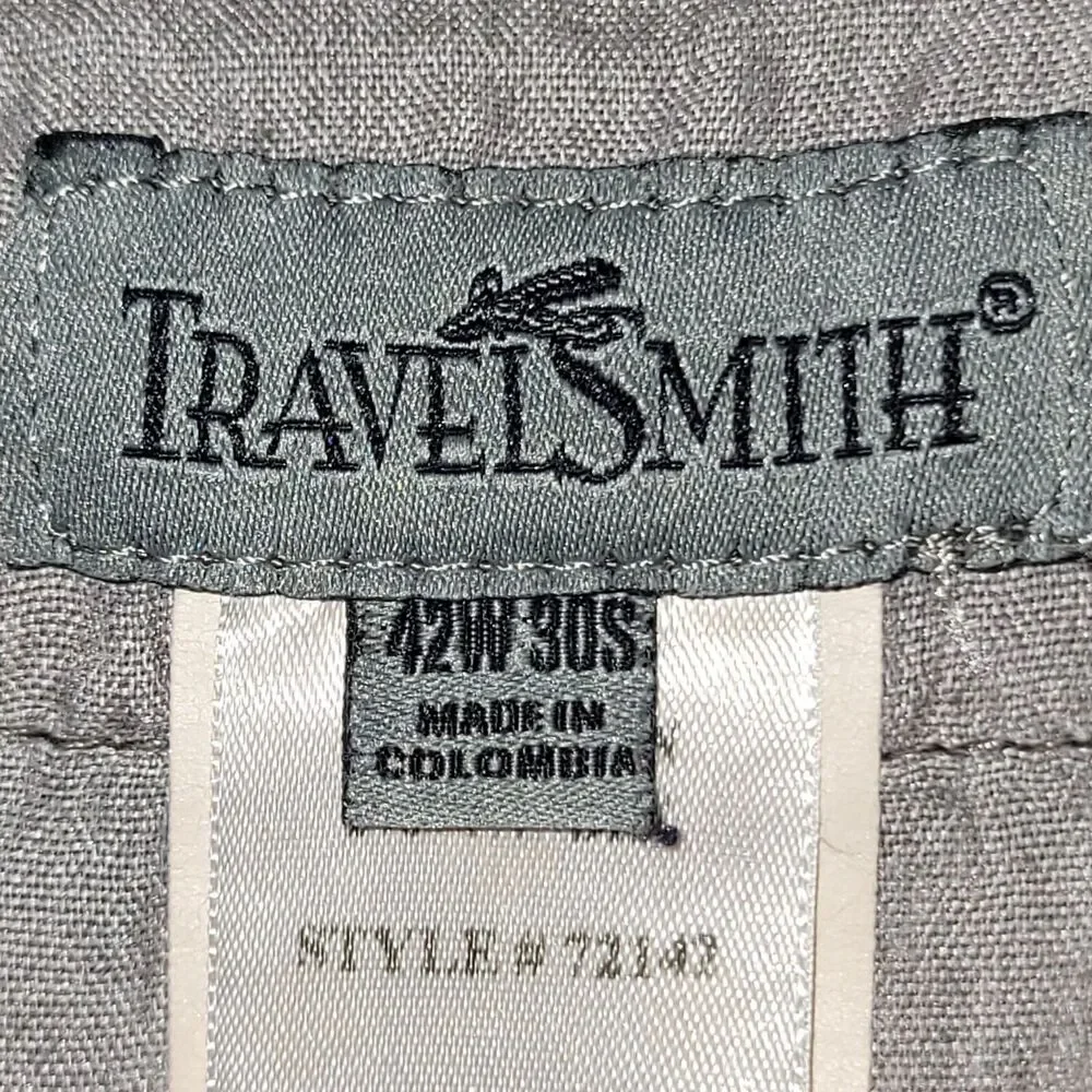 Travelsmith Pants Mens 42x30S Gray Cotton Denim Jeans Workwear Casual - Picture 7 of 10